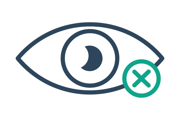 视力下降图标。眼睛带着十字。与老年人相关的图标。线条图标样式。老年元素插画图片下载