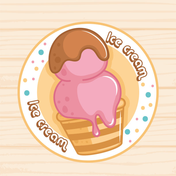 糕点彩色冰淇淋矢量图片下载