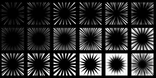 插画素材采用卡通风格，线条集中图片下载