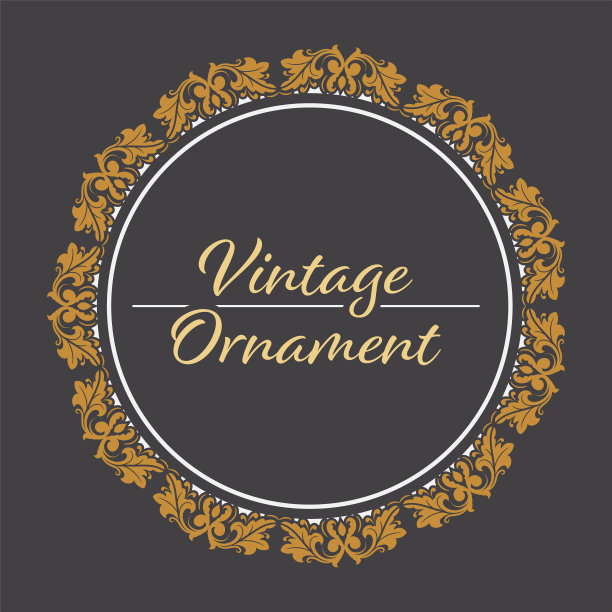 金色古框圆形饰品。金色环边饰品。适合制作婚礼请柬。图片下载