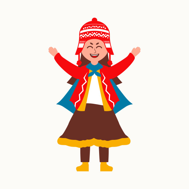 秘鲁遗产月元素矢量设计图片下载