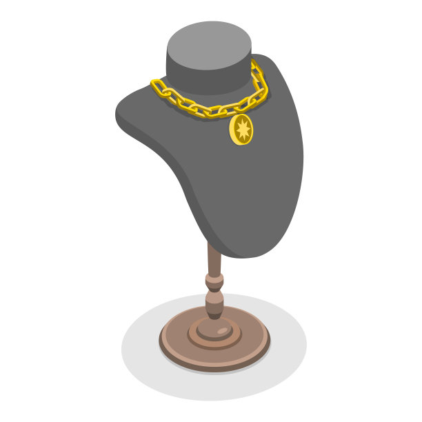 三维等距平面矢量插图的珠宝店。第二项图片下载