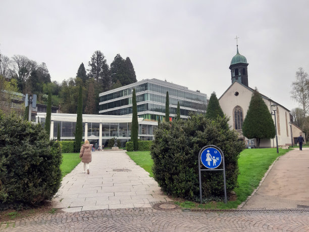 卡拉卡拉温泉，建筑外观，巴登-巴登，符腾堡州，德国，巴登-巴登医院教堂图片下载