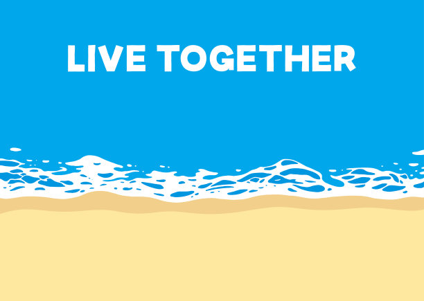 夏天蓝色的大海和沙滩。波浪拍打的背景。图片下载