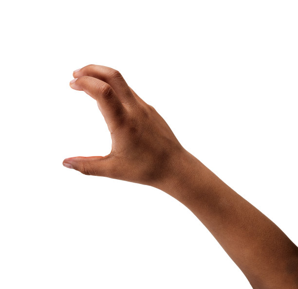 小孩拿着白色背景上的东西图片下载