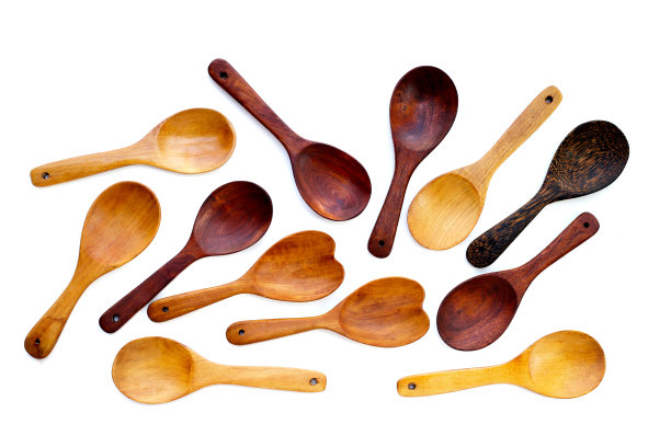 白底木勺。图片下载