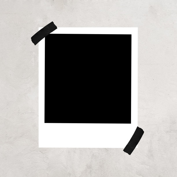 即时照片宝丽来模型3D渲染孤立的背景图片下载