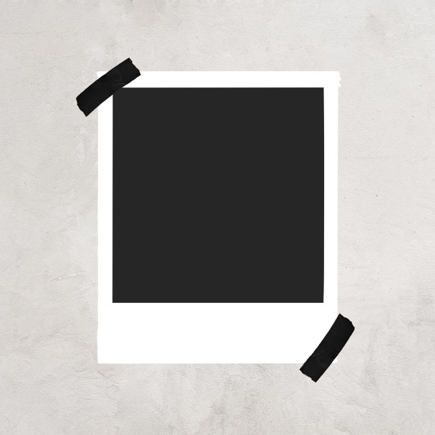 即时照片宝丽来模型3D渲染孤立的背景图片下载