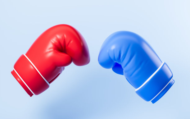 卡通拳击手套模型，3d渲染。图片下载