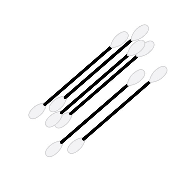 采购产品棉拭子图标，纸耳棒符号，卫生芽标志，耳垢清洁器拭子轮廓，最小耳棒图片下载