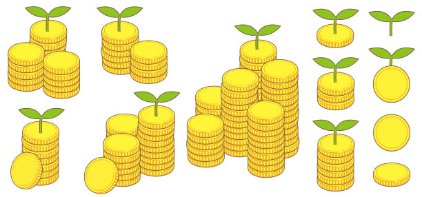 硬币插图材料图片下载