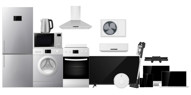 集各种家用电器。矢量插图。图片下载