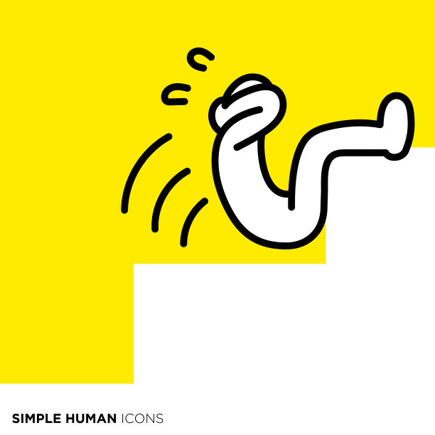 简单的人体图标系列，人在楼梯上训练腹肌图片下载