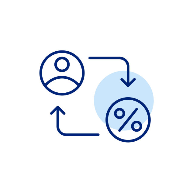 人与百分比用箭头连接。财务顾问和汇率专家。个人投资回报图片下载