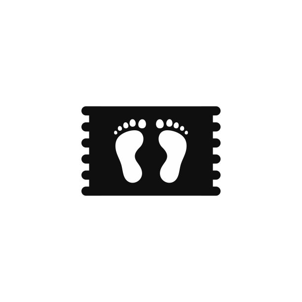 浴垫图标孤立的白色背景图片下载