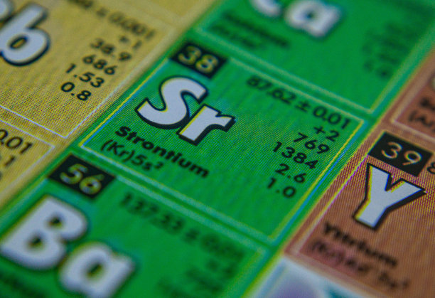 元素周期表中的锶元素图片下载