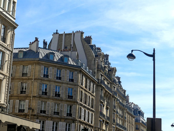 豪斯曼男爵建造的建筑物的不同立面图片下载
