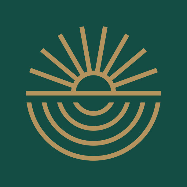 金色黎明标志拥抱自然能源更新图片下载