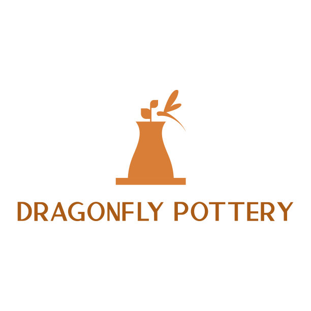 蜻蜓陶艺平面现代标志图片下载