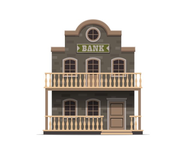 西部银行大楼，狂野的美国西部小镇图片下载
