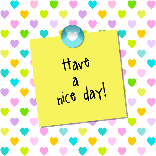 贴下来，便签纸，祝你今天愉快图片下载