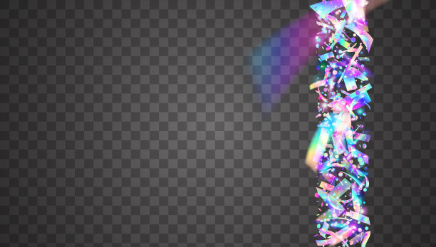 庆祝闪闪发光。独角兽海报。惊喜的。复古彩虹插画。艺术图案。蓝色眩光效果。霓虹灯破裂。五彩纸屑。粉色庆祝亮片图片下载