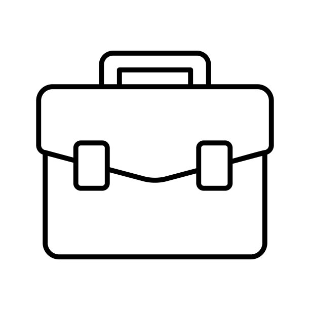 商业投资组合矢量设计，在可编辑的风格商务袋的一个惊人的图标。图片下载