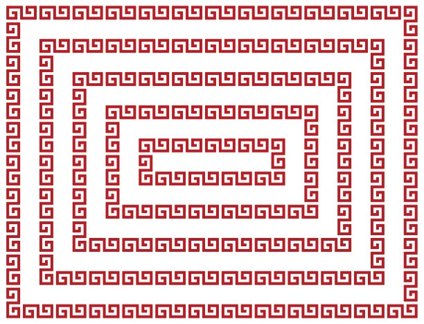 闪电风格标记矢量插画集(中式拉面标记，中式标记)图片下载