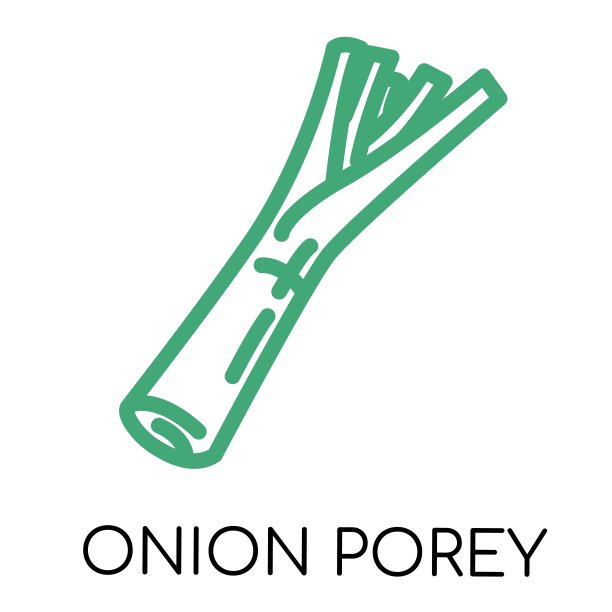 洋葱孔隙脂肪线蔬菜图标，矢量插图图片下载