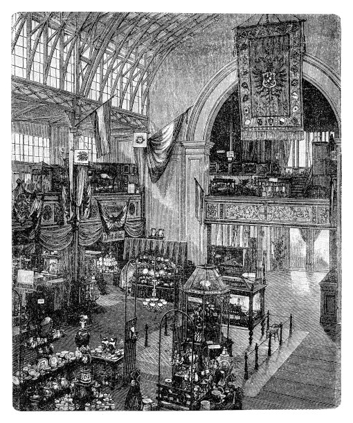 观看德国展览。1879- 1880年悉尼世界博览会图片下载