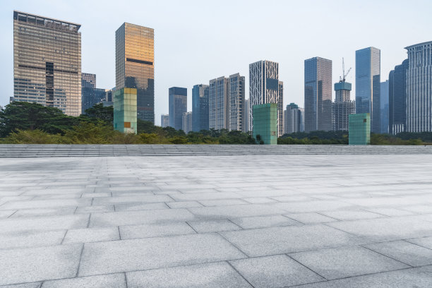 深圳城市天际线和楼面空无一人图片下载