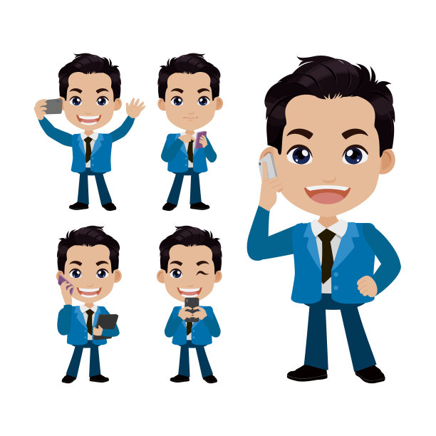 年轻人使用智能手机图片下载