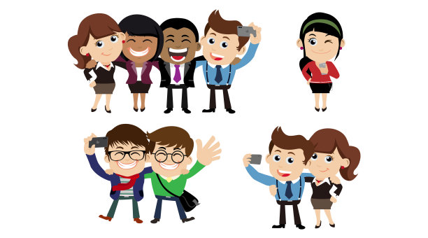 年轻人使用智能手机图片下载