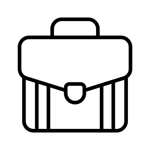 商业投资组合矢量设计，在可编辑的风格商务袋的一个惊人的图标。图片下载