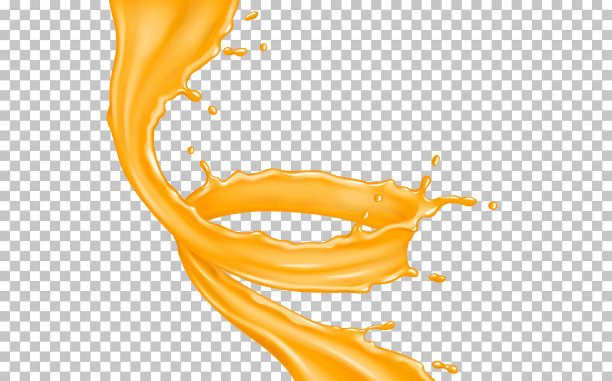 有机果汁扭曲流现实矢量插图图片下载