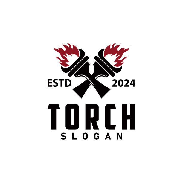 插图黑色剪影火炬象征火焰设计运动胜利的灵感图片下载