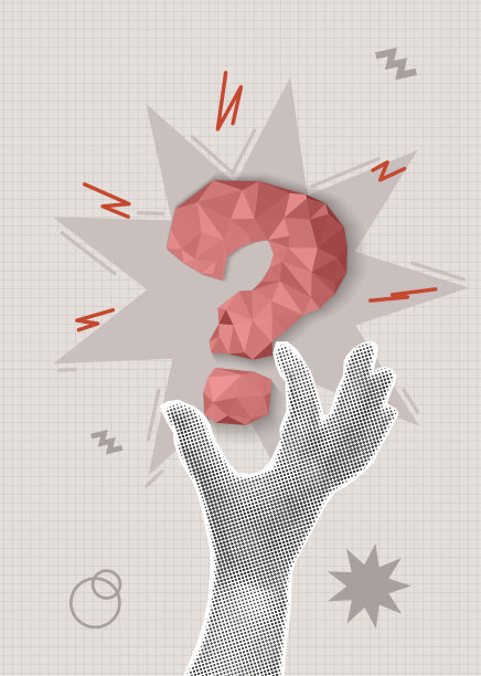 商业概念插画，抽象波普艺术设计，时尚半色调杂志风格，女性手，展示问题，社交媒体横幅，商业演示，营销材料图片下载