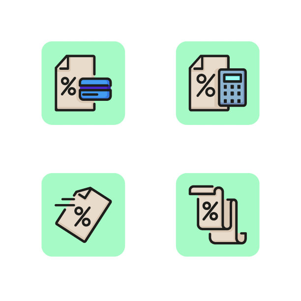贷款线性图标集图片下载