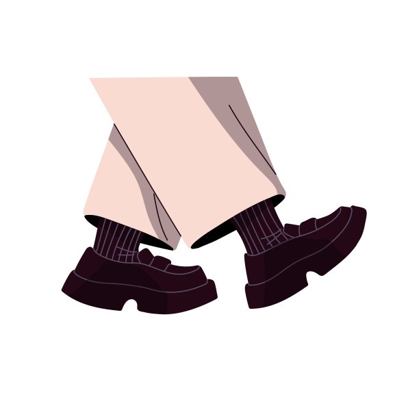 脚上穿着时髦的乐福鞋的人。腿上穿黑色套鞋。商务风格的皮鞋。时髦的经典靴子。平面隔离矢量插图上的白色背景图片下载