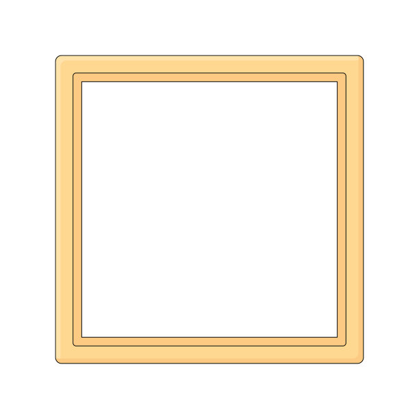 方形现代简单框架与白色空白帆布板图片下载