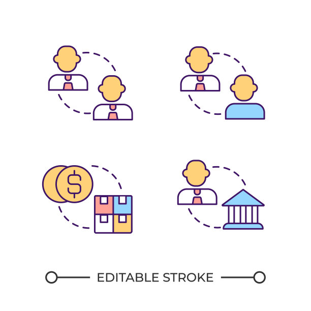 电子商务RGB颜色图标集图片下载
