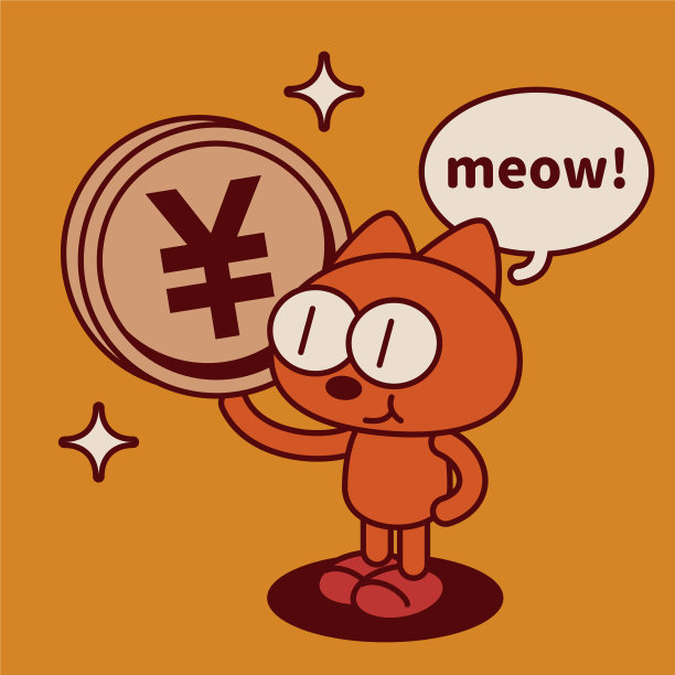 手握大钱币的可爱小猫图片下载