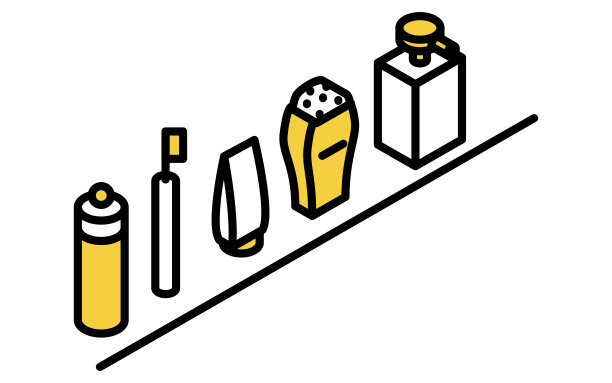 面盆套装，等距插图图片下载