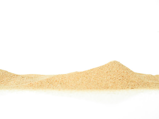 沙滩孤立的白色背景纹理夏季沙漠禅宗花园海岸海洋度假，炎热的夏季热带场景寒冷的自然，夏季瑜伽假期沙丘堆干燥棕色堆颗粒。图片下载