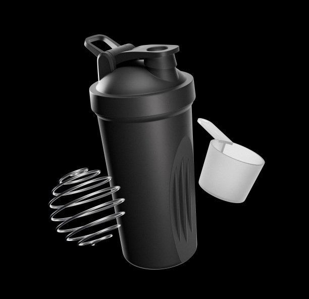 用于混合飞行的摇瓶，带有量勺和弹簧图片下载