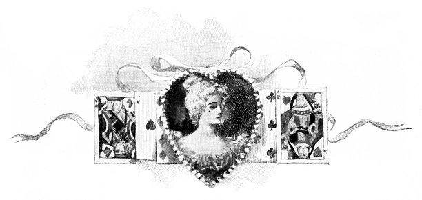 打牌，戴心形吊坠盒的女人图片下载