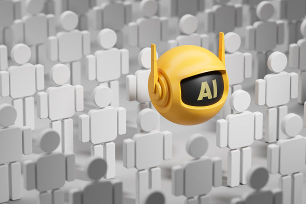 机器人飞过人的身影，人工智能取代人类图片下载