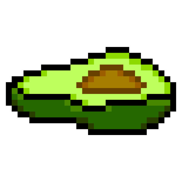 像素艺术风格的鳄梨图片下载