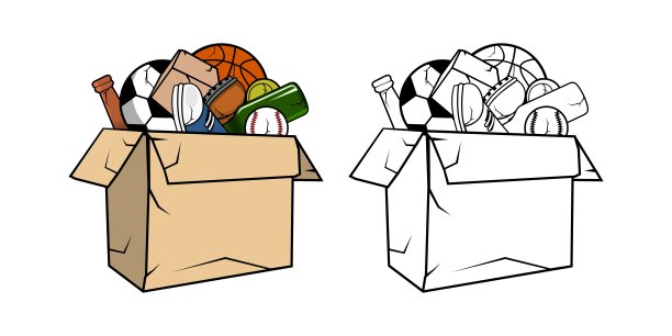 垃圾桶设计插图图片下载