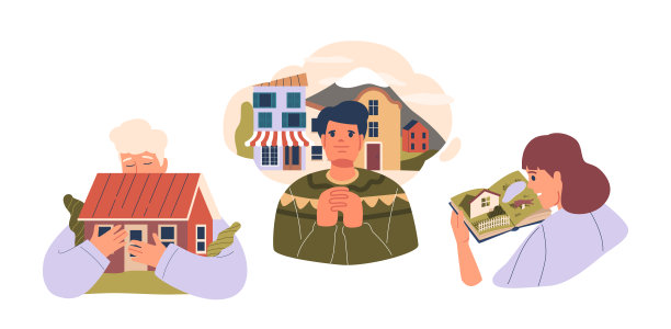 男女角色都珍惜自己的家，反映了个人的历史和情感纽带图片下载